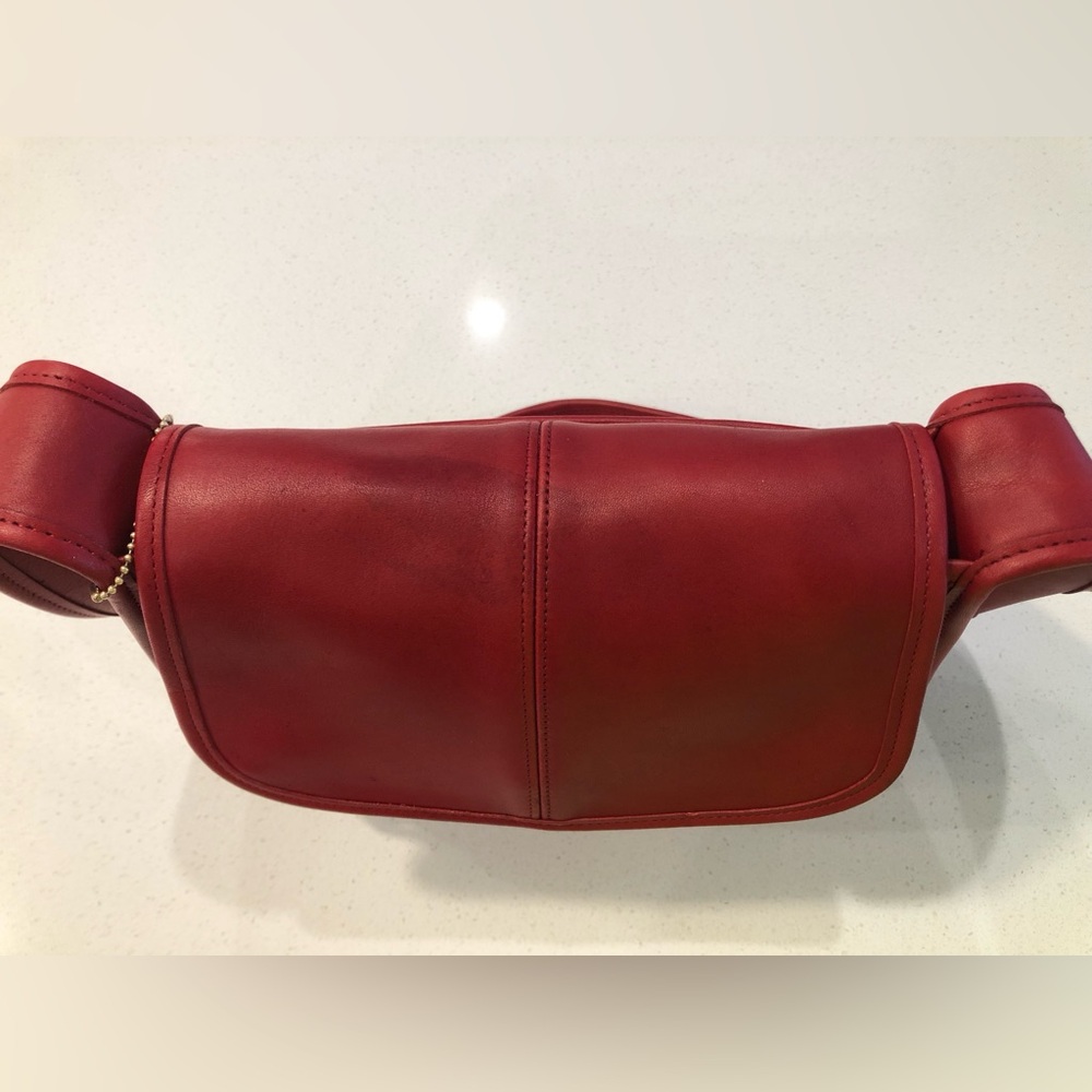 Vintage Coach Red Leather Ergo Small Flap #9034 with Hangtag in Great Condition - Picture 13 of 13